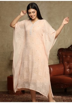 Pink Georgette/Chifoon Kaftan Kurti 